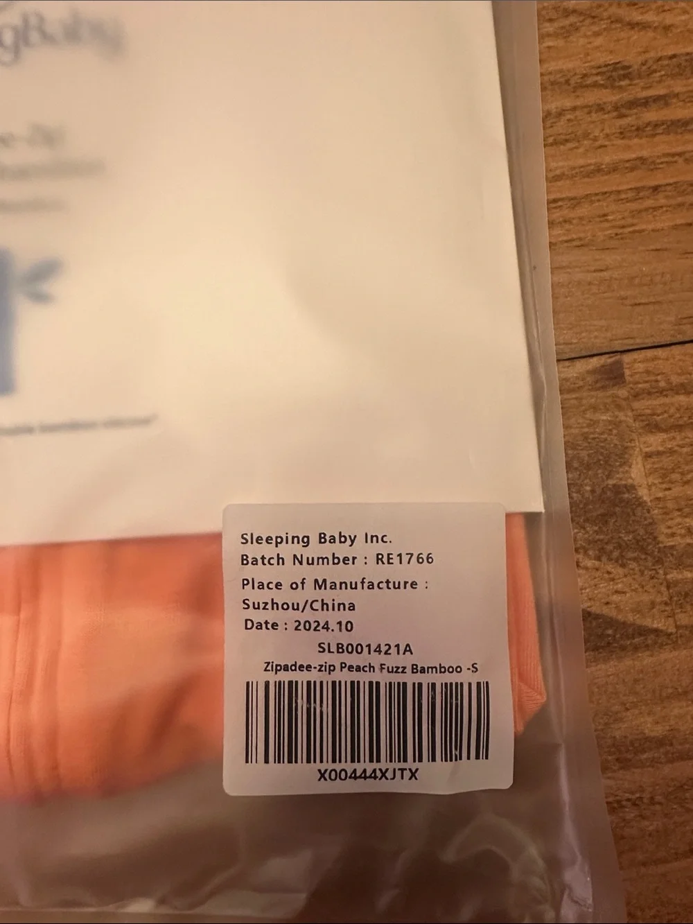 Sleeping Baby EverSoft™ Bamboo Zipadee-Zip Swaddle Transition in Peach Fuzz